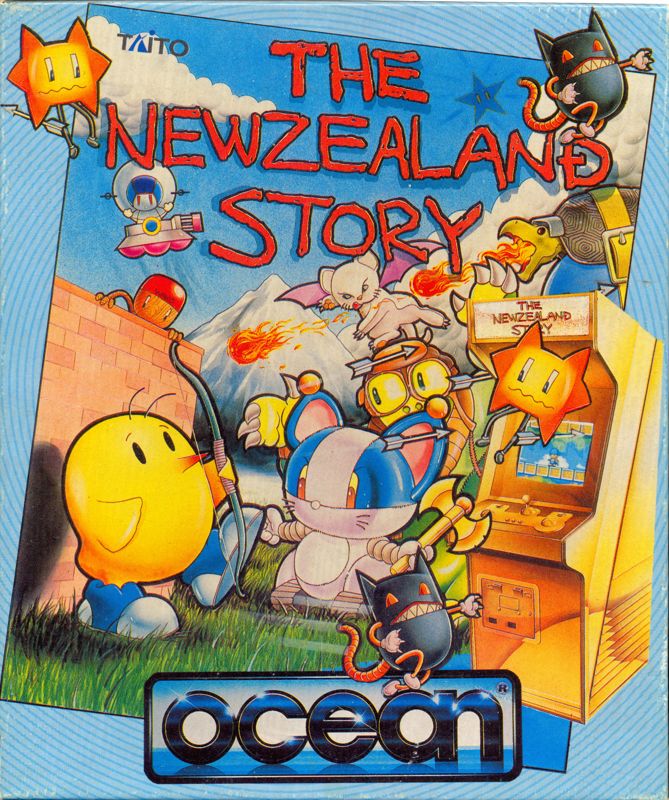 The New Zealand Story box art for Atari ST